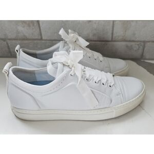 Lanvin White Lambskin Leather Sneakers